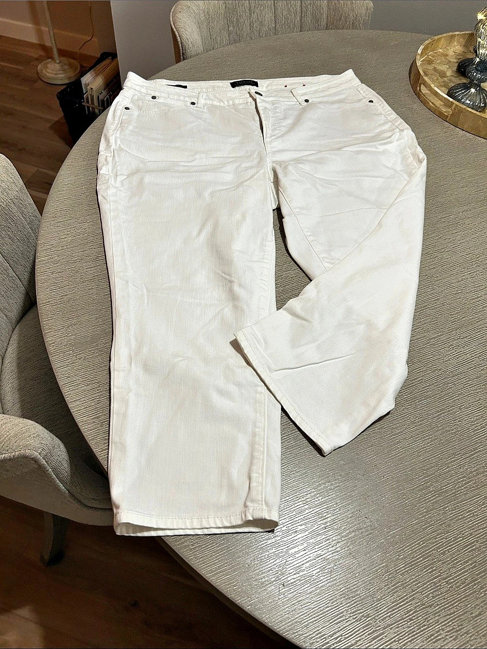 Talbots Flawless Five-Pocket Crop Jean White Waist 16W